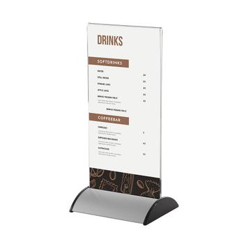 Menu Card Holder with Aluminum Stand
