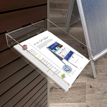 Acrylic Slatwall Brochure Tray