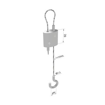Hanging Kit with Adjustable Clamp and Steel Cable