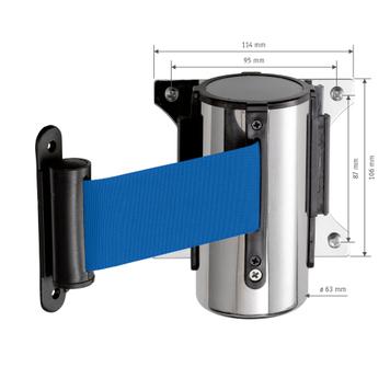 Wall-Mounted Retractable Barrier Tape

