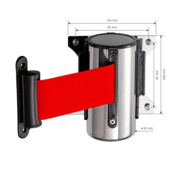 Wall-Mounted Retractable Barrier Tape
