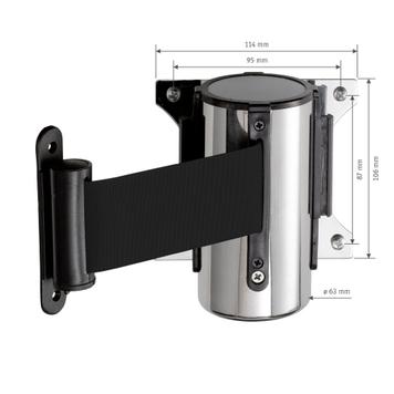 Wall-Mounted Retractable Barrier Tape
