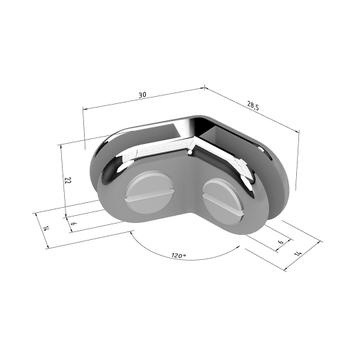 Chrome Plated Panel Connectors