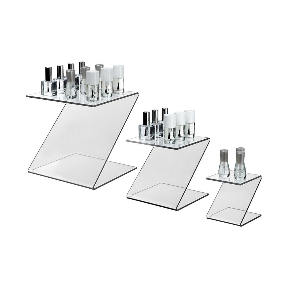 Z-Shaped Acrylic Riser - Clear Acrylic Stand