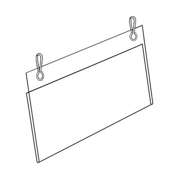 Folded PVC Sign Holder with Clip