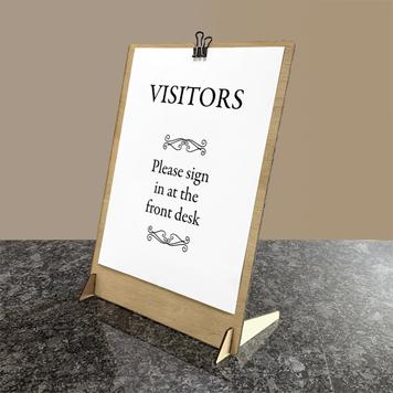 Wooden Sign Holder, Letterhead Size