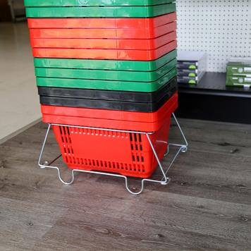 Metal Shopping Basket Stand