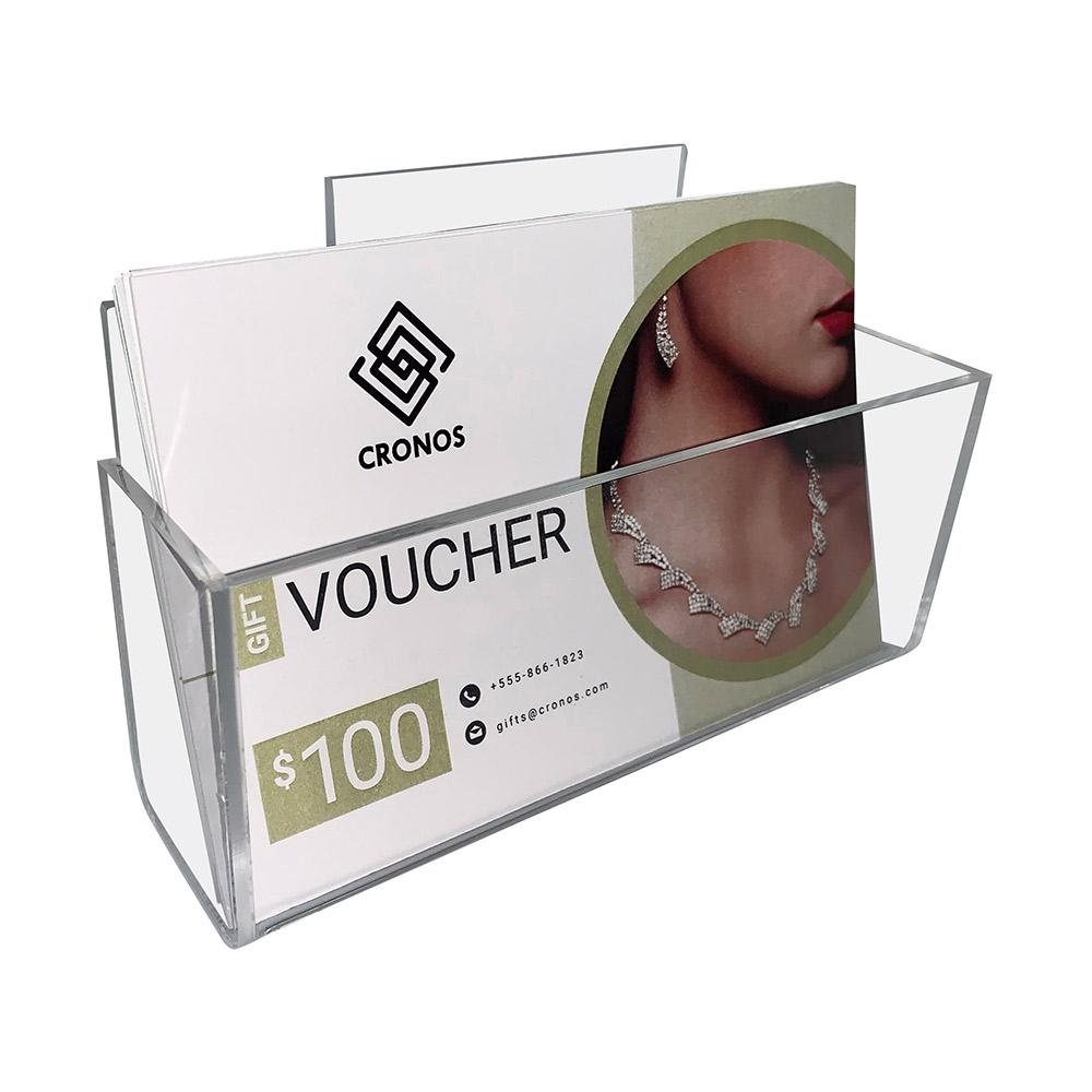 Slatwall Greeting Card Display - 23.75" Clear Acrylic Holder With Closed Ends - Retail Store Display