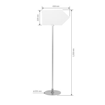 Como Series Arrow Shaped Sign Stand