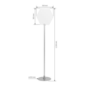 Como Series Hexagon Shaped Sign Stand