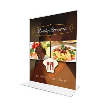 Acrylic T-Shaped Menu Card Holder