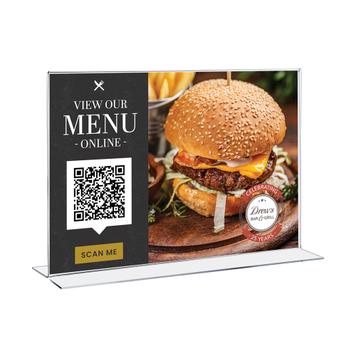 Acrylic T-Shaped Menu Card Holder