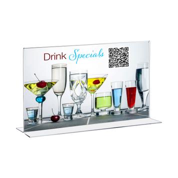 Acrylic T-Shaped Menu Card Holder