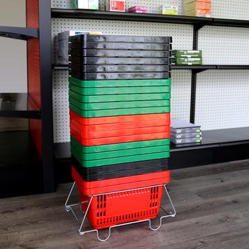 Metal Shopping Basket Stand