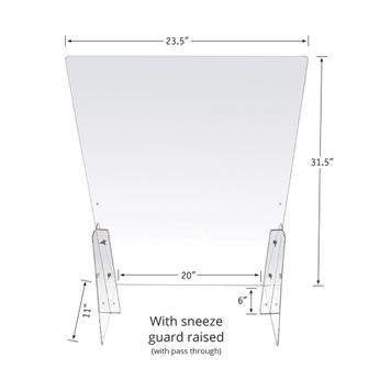 Counter Sneeze Guard with Optional Pass Through