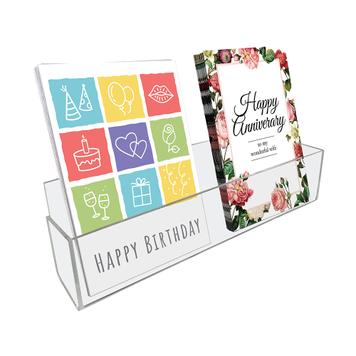 Acrylic Slatwall Greeting Card Display