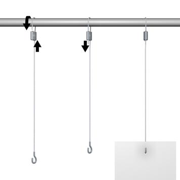 Hanging Kit with Adjustable Clamp and Steel Cable