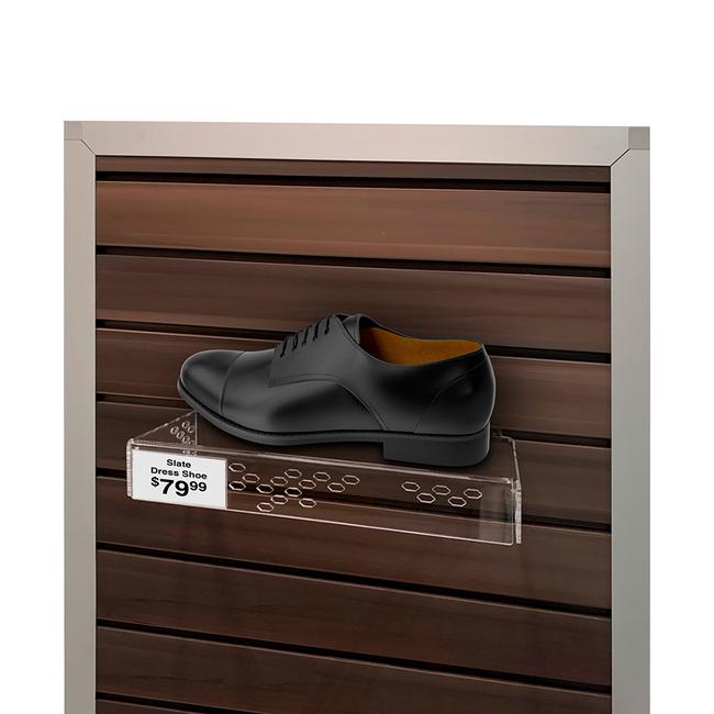 Acrylic Slatwall Shoe Display Shelf