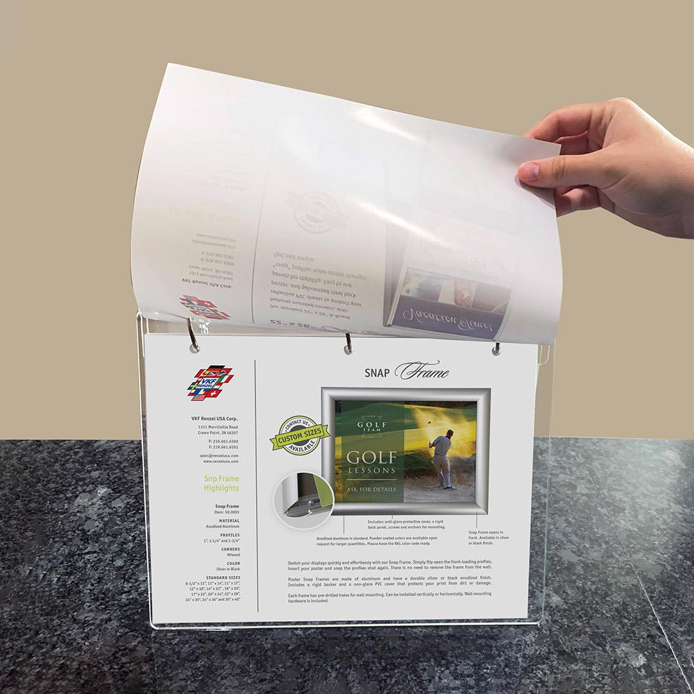 Acrylic Ring Binder Display Stand | 8.5
