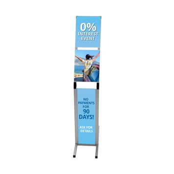 Construct Series Floor Sign Stand With Two Pockets