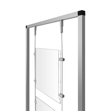 Construct Series Poster Stand with Cable Hanging System