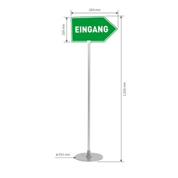 Como Series Arrow Shaped Sign Stand
