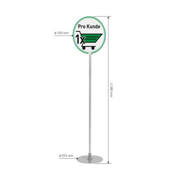 Como Series Circle Shaped Sign Stand