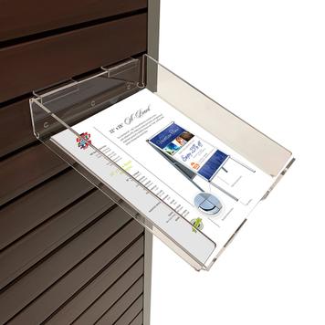 Acrylic Slatwall Brochure Tray