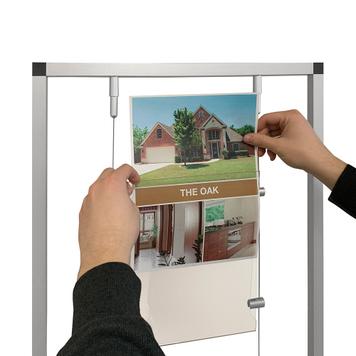 Construct Series Poster Stand with Cable Hanging System